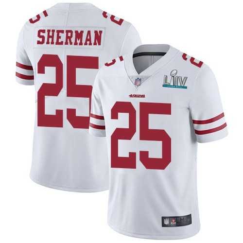 Youth Nike 49ers 25 Richard Sherman White 2020 Super Bowl LIV Vapor Untouchable Limited Jersey,We sell and wholesale Youth Nike 49ers 25 Richard Sherman White 2020 Super Bowl LIV Vapor Untouchable Limited Jersey on line form chian!